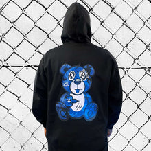 Load image into Gallery viewer, Royal Blue Camo Front/Back Wicked Bear Hoodie - Black
